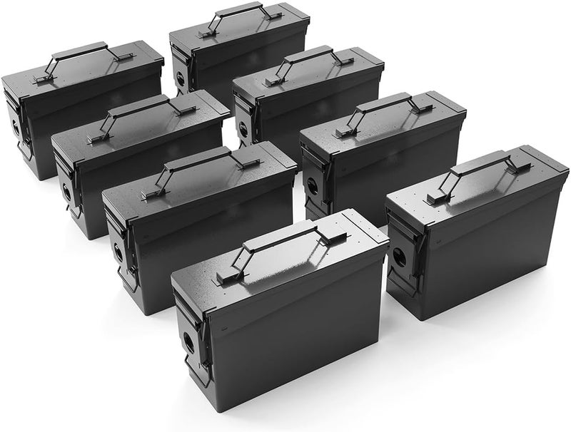 Patron 30 & 50 Cal Ammo Can Metal Ammo Box Storage Crate Case for Shotgun Bullet Rifle Ammunition Waterproof (Black or Green) - Image 1